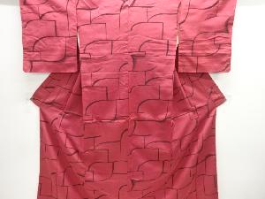 大正ロマン　抽象模様織り出し着物